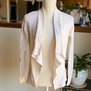 Loft cream knit cardigan sweater
